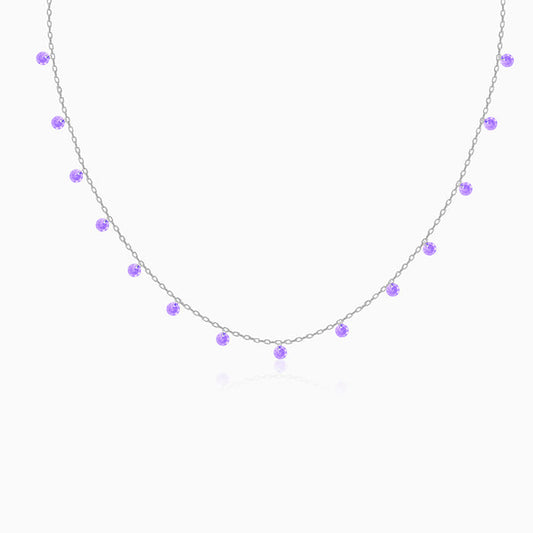 Silver Purple Fantasy Necklace