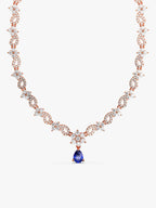 Rose Gold Blue Moon Necklace