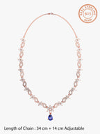 Rose Gold Blue Moon Necklace