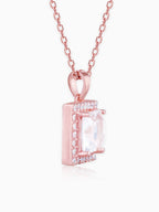 Rose Gold Snow White Pendant With Link Chain
