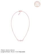 Rose Gold Double Infinity Love Necklace