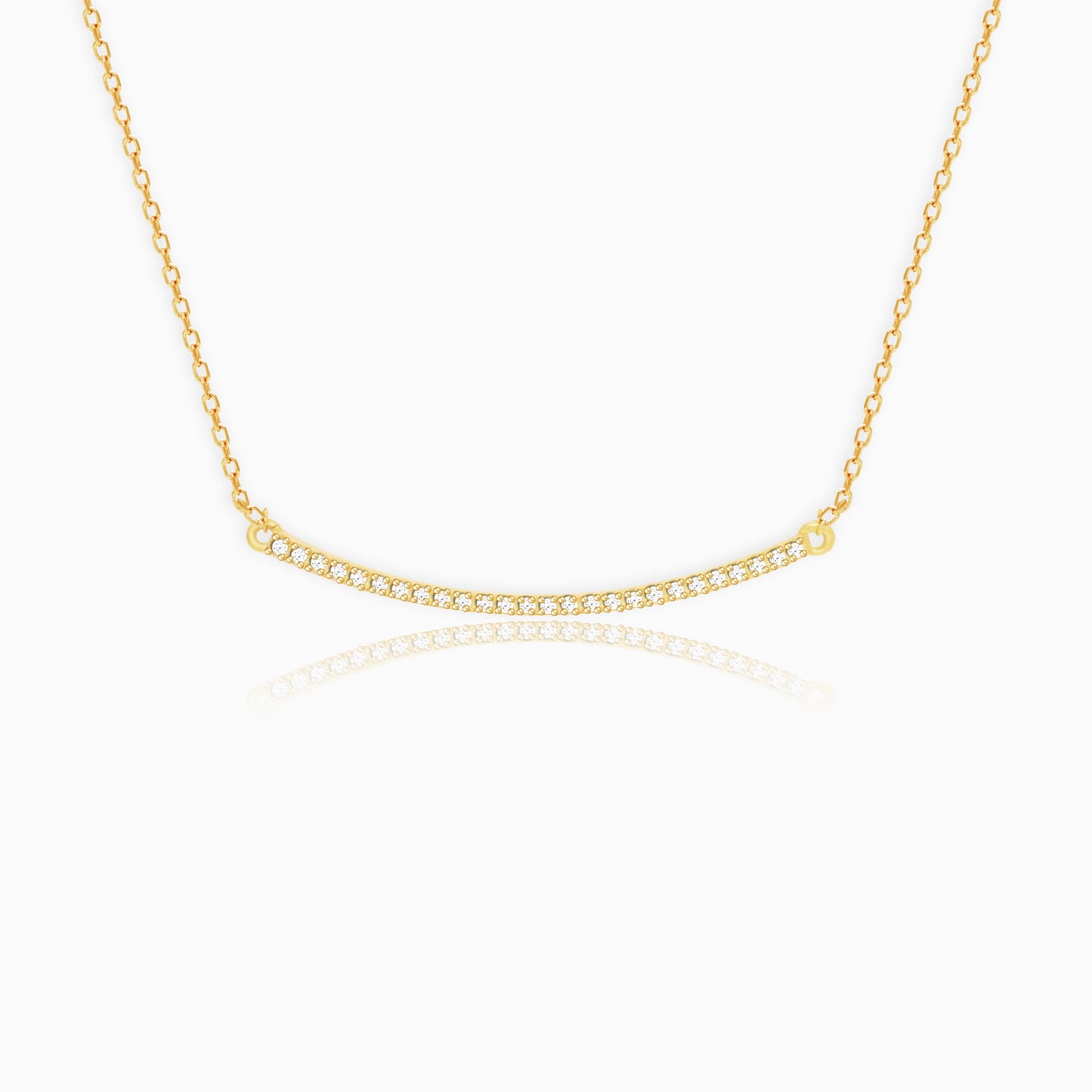 Golden Zircon Arc Necklace