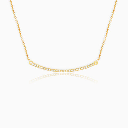 Golden Zircon Arc Necklace
