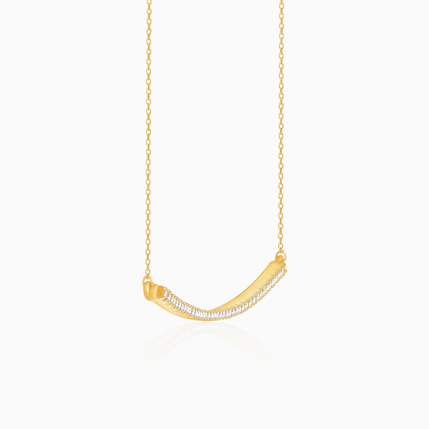 Golden Zircon Arc Necklace