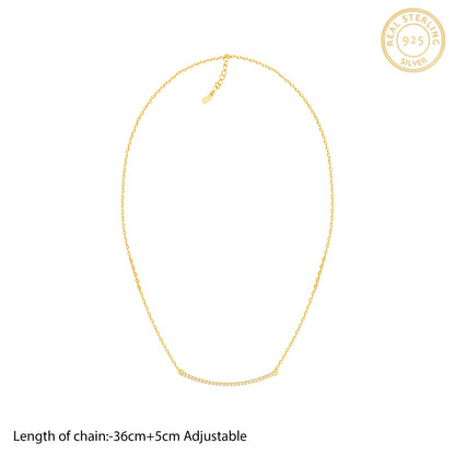 Golden Zircon Arc Necklace
