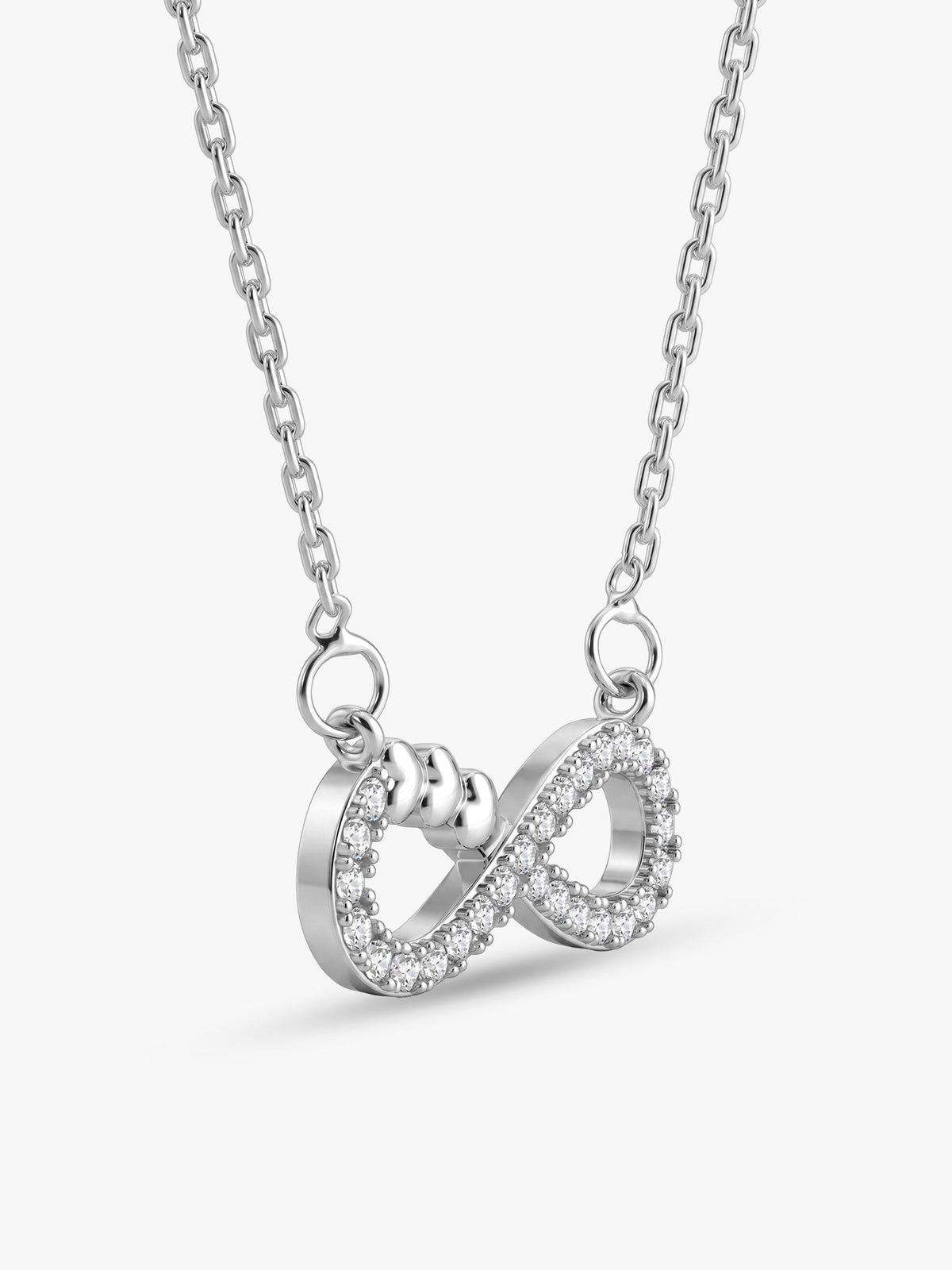 Silver Infinity Heart Necklace