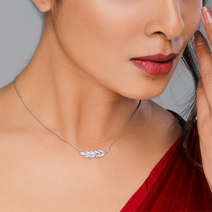 Silver Leafy Elegance Necklace