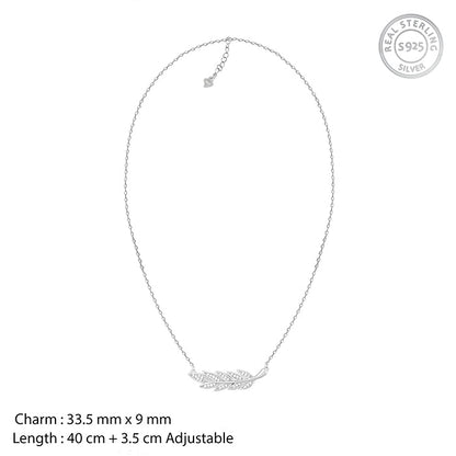 Silver Leafy Elegance Necklace