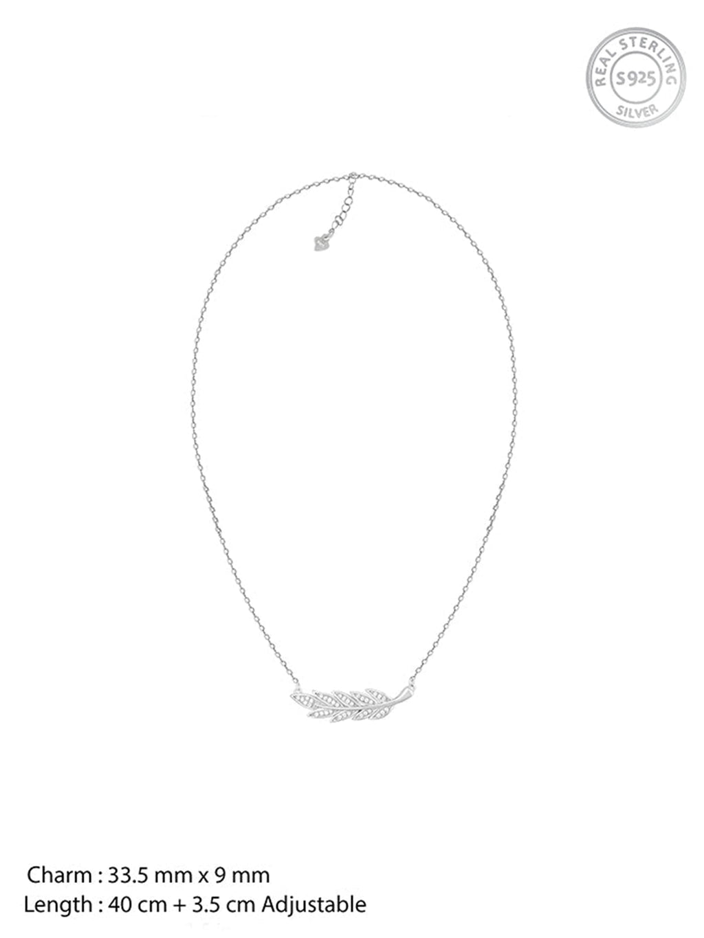Silver Leafy Elegance Necklace