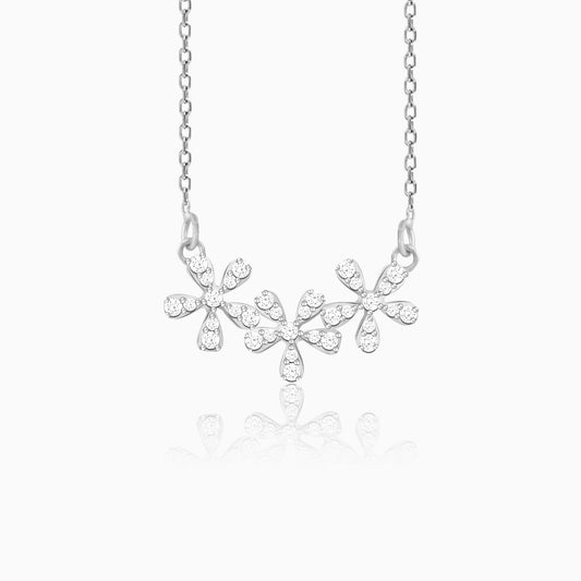 Silver Floral Enchantment Necklace