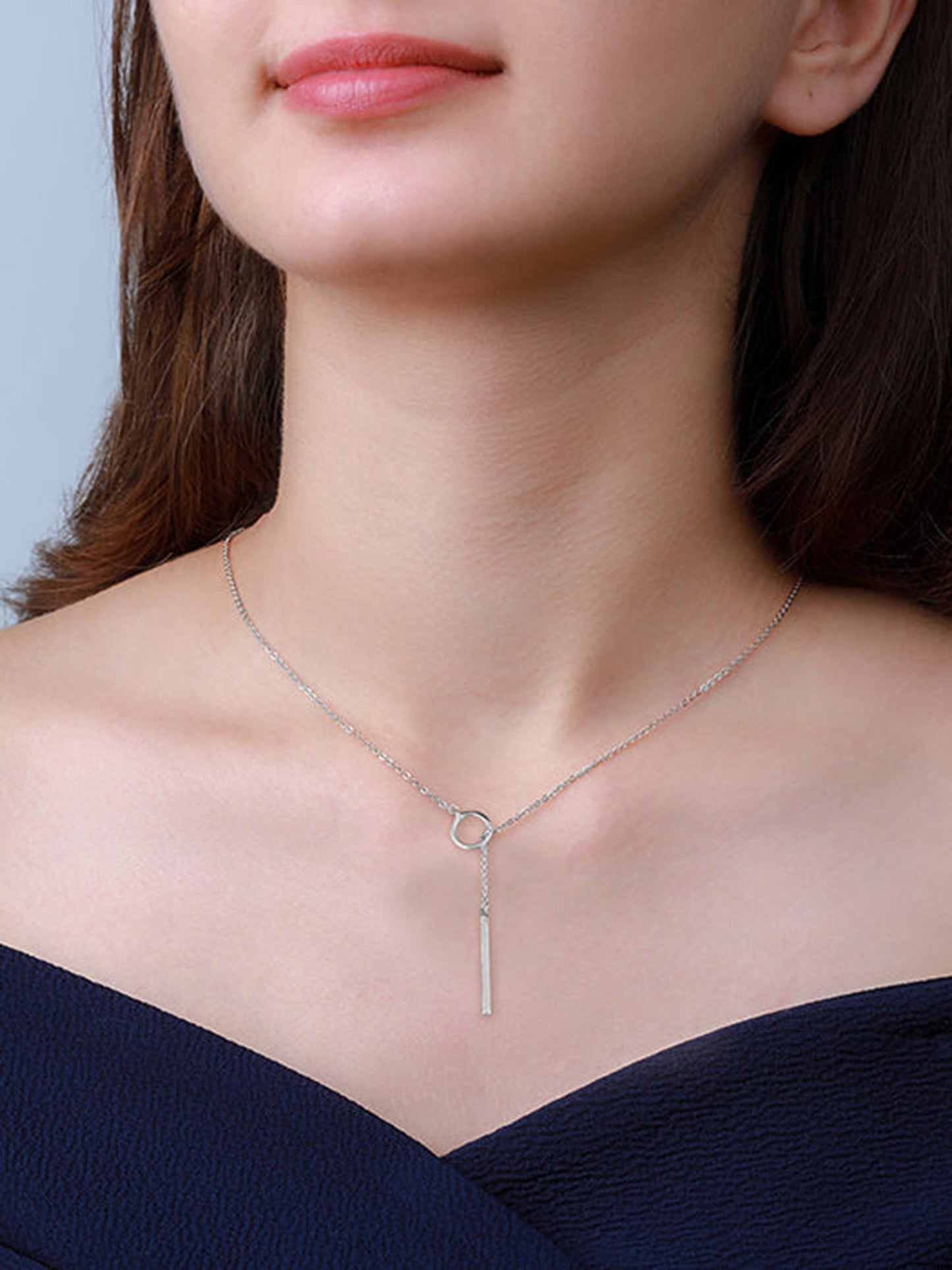 Silver Elegance Over All Pendant With Link Chain