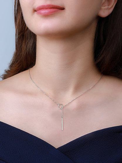 Silver Elegance Over All Pendant With Link Chain