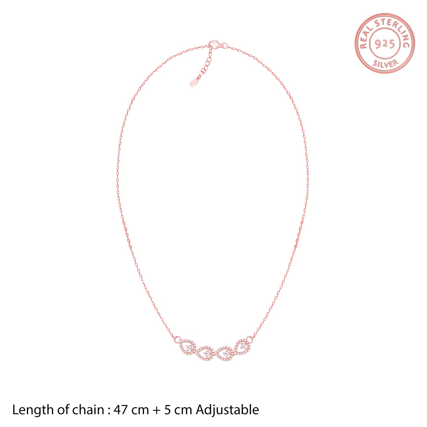 Rose Gold Peary Love Necklace