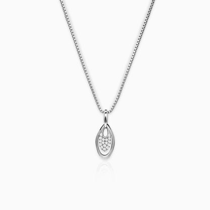 Silver Ellip Pendant