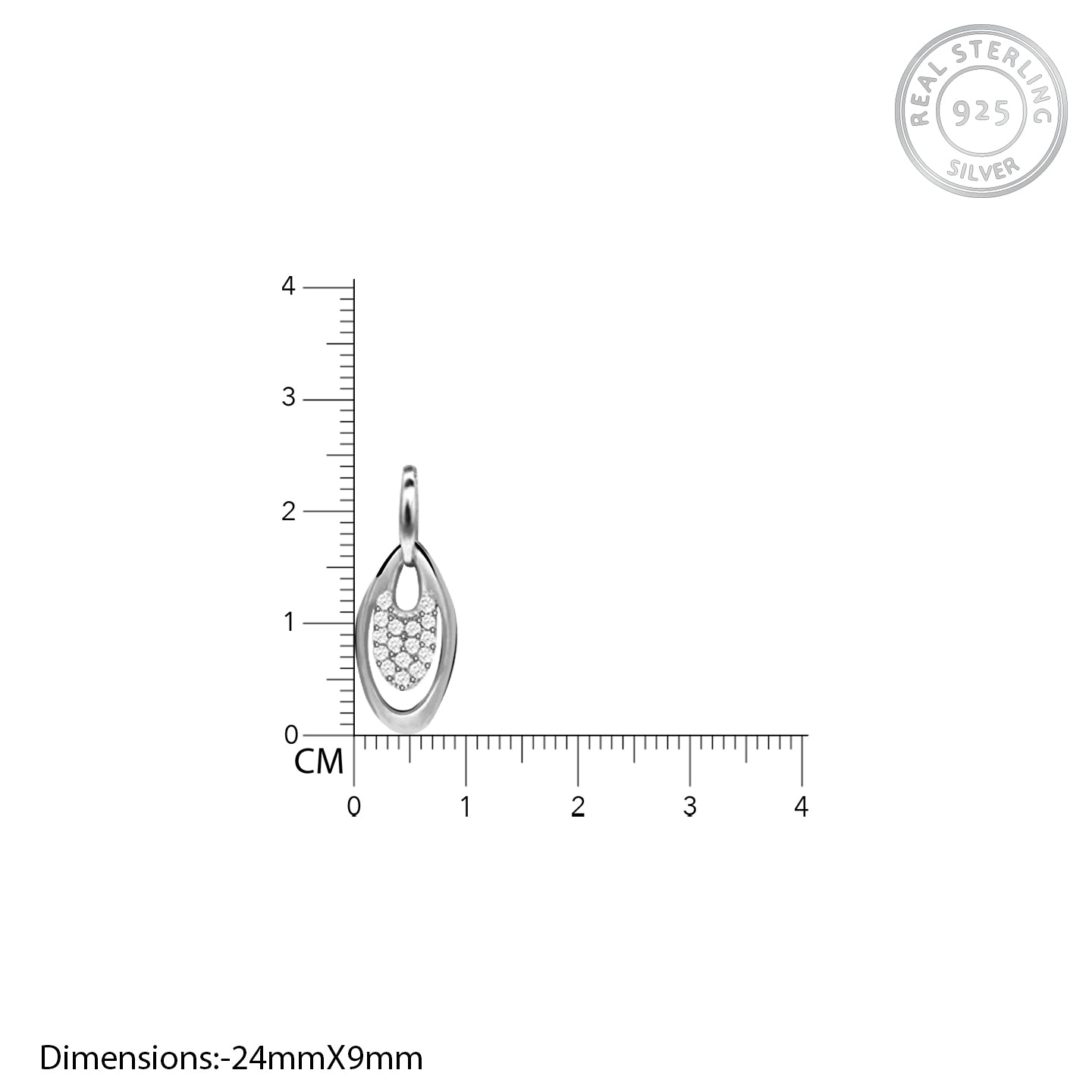 Silver Ellip Pendant