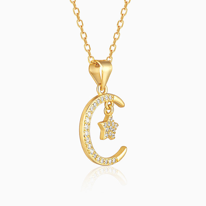 Golden Moon Star Pendant
