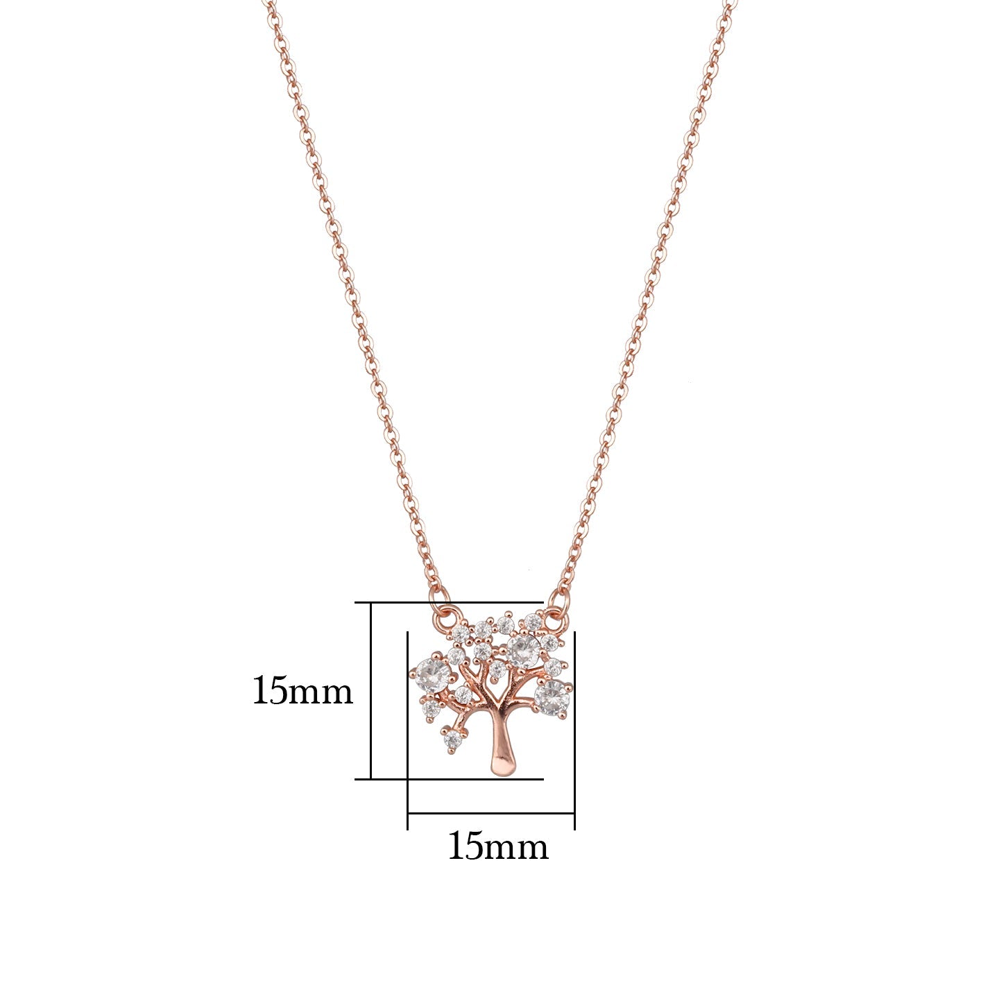Rose Gold Tree of Life Necklace