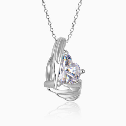 Silver Angel Wings of Protection Necklace