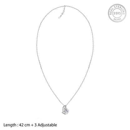 Silver Angel Wings of Protection Necklace