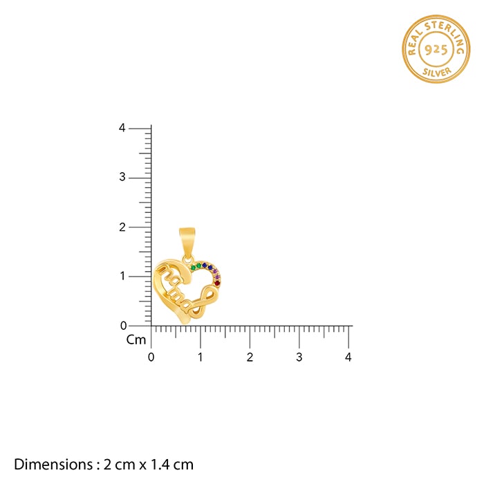 Golden Love You MAMA Pendant with Link Chain