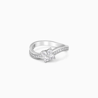Silver Whispering Wave Ring