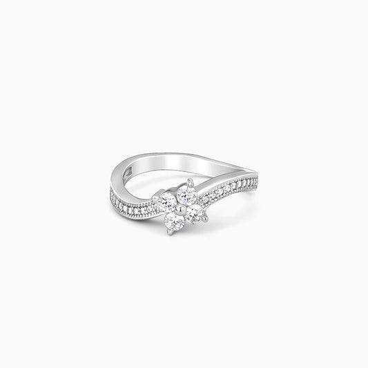 Silver Whispering Wave Ring
