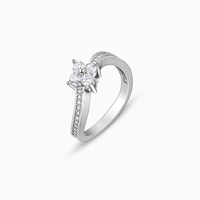 Silver Whispering Wave Ring