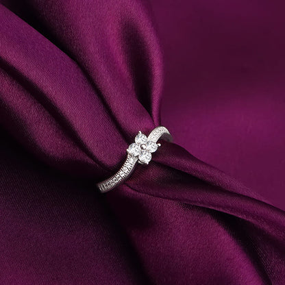 Silver Whispering Wave Ring