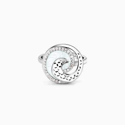 Silver Spiral Symphony Ring