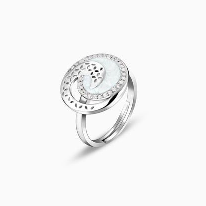 Silver Spiral Symphony Ring