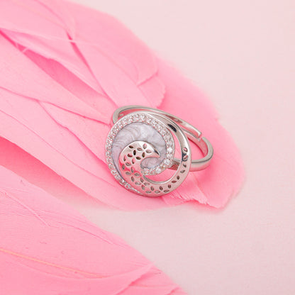Silver Spiral Symphony Ring
