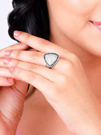 Silver Regal Triangular Ring