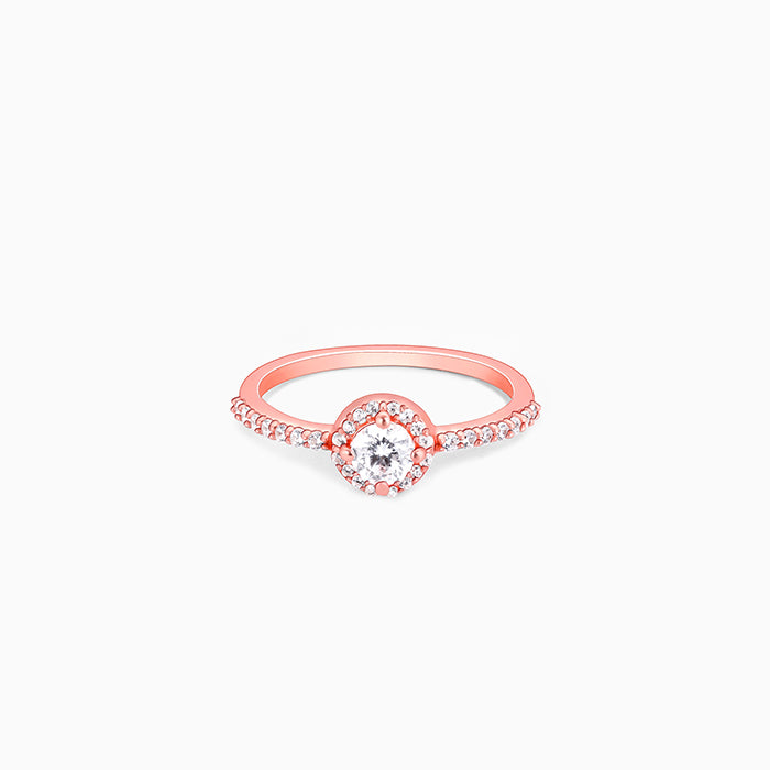 Rose Gold Solitaire Enhancer Ring