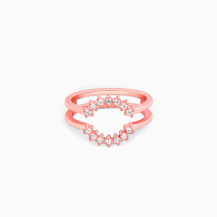 Rose Gold Solitaire Enhancer Ring