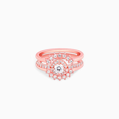 Rose Gold Solitaire Enhancer Ring