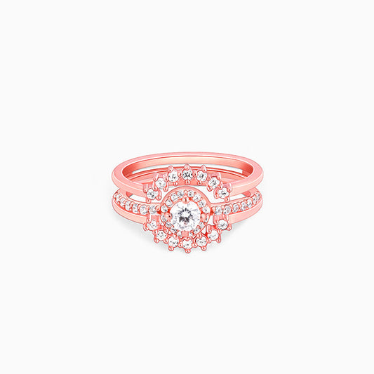 Rose Gold Solitaire Enhancer Ring