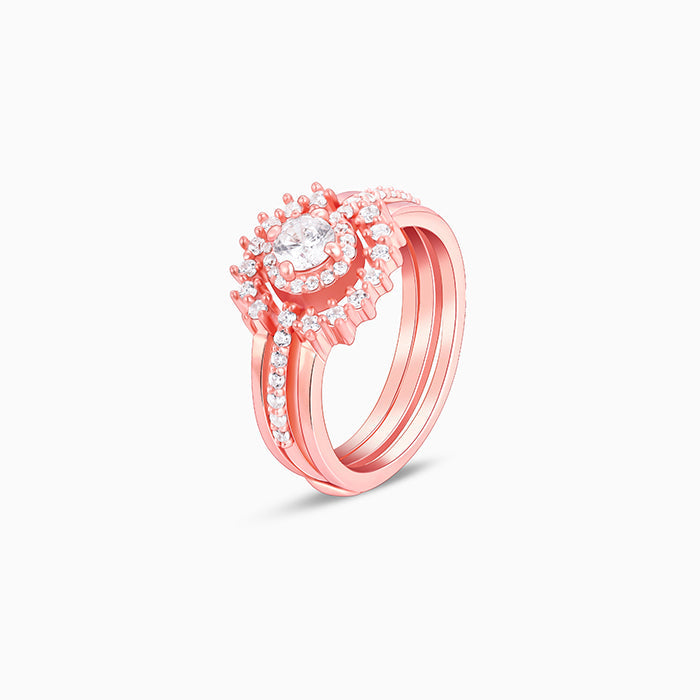 Rose Gold Solitaire Enhancer Ring