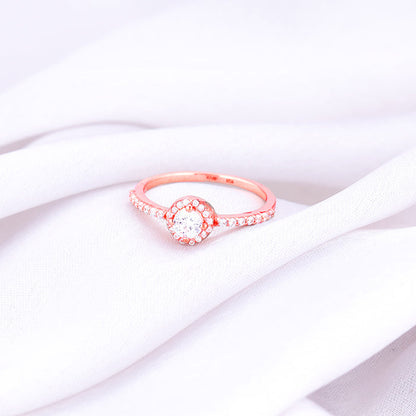 Rose Gold Solitaire Enhancer Ring