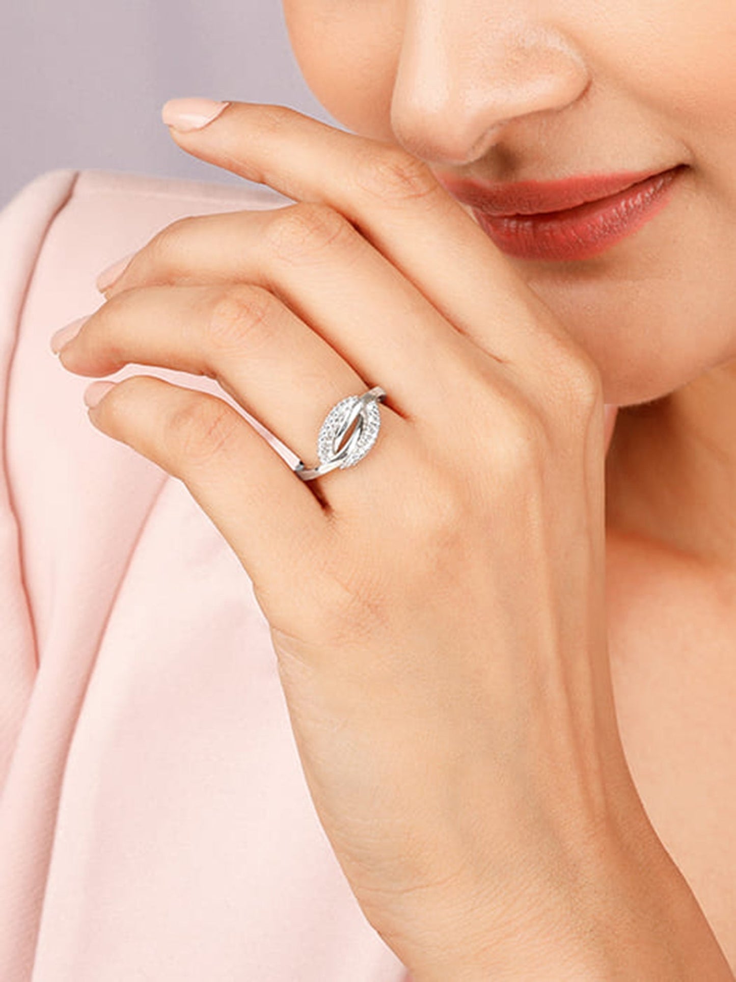 Silver Oval Touch Ring