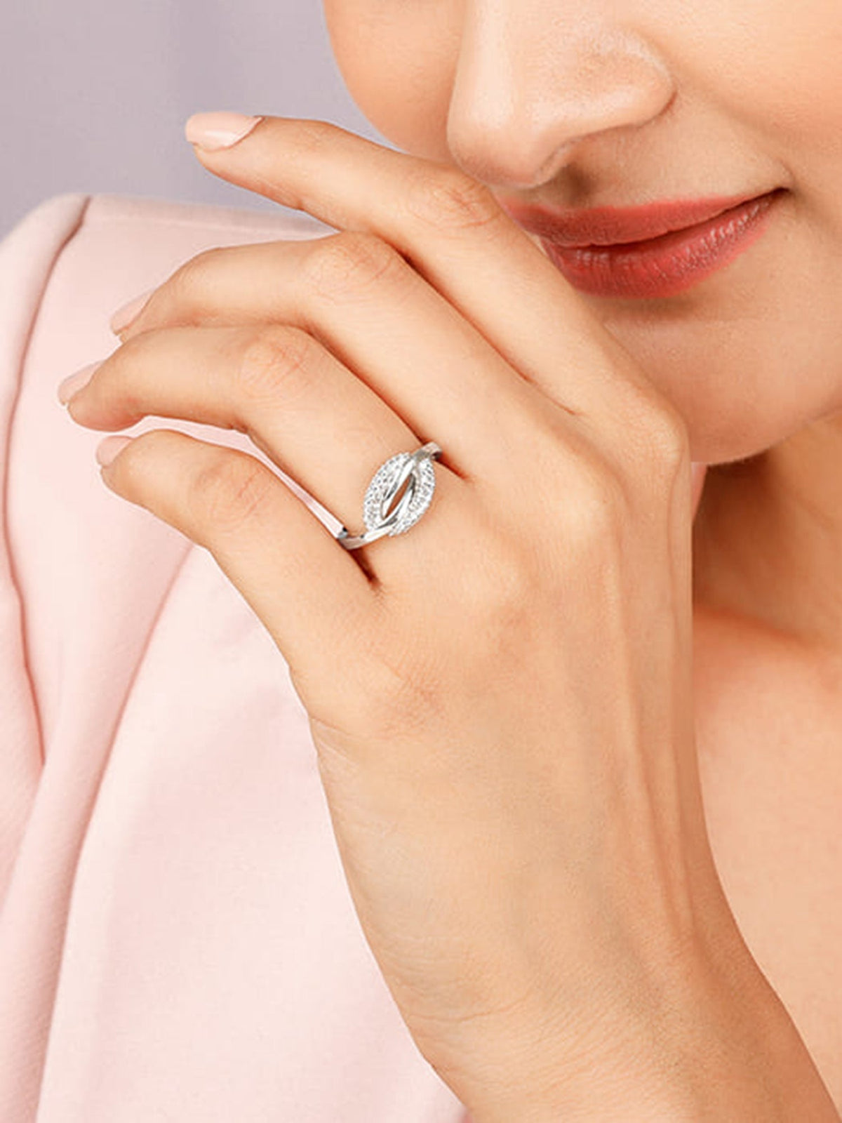 Silver Oval Touch Ring