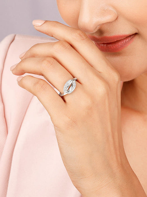 Silver Oval Touch Ring