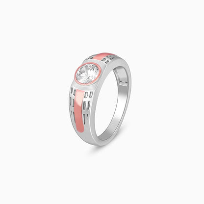 Silver And Rose Gold Sleek Versatility Ring For Him