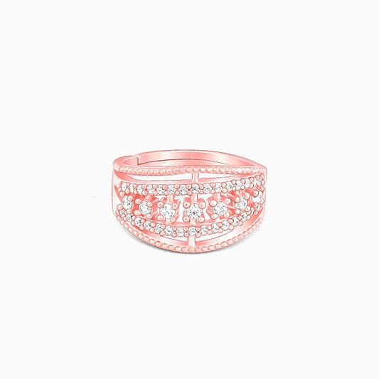 Rose Gold Zirconia Statement Ring