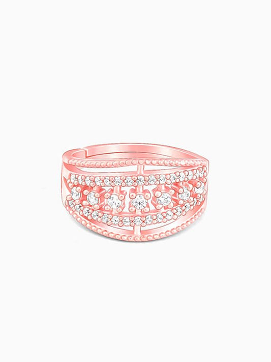 Rose Gold Zirconia Statement Ring