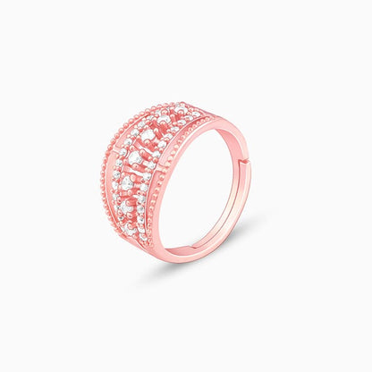 Rose Gold Zirconia Statement Ring