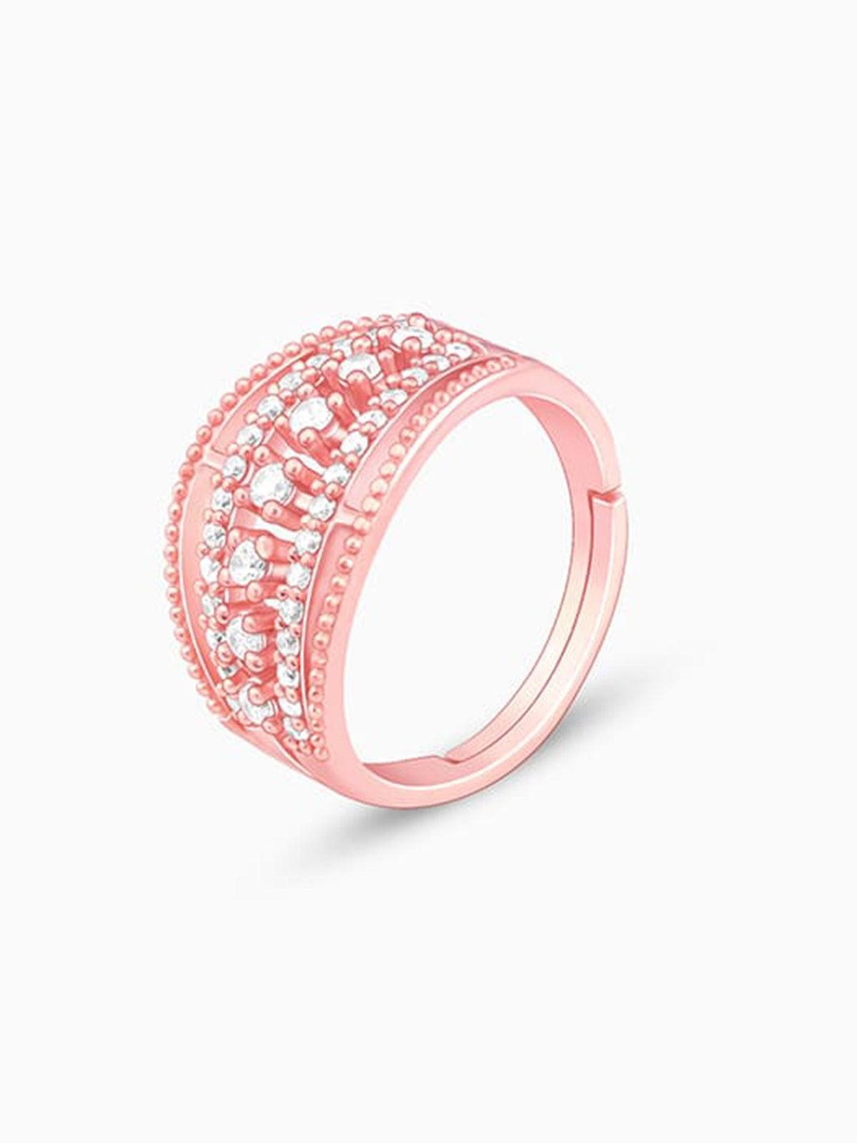 Rose Gold Zirconia Statement Ring