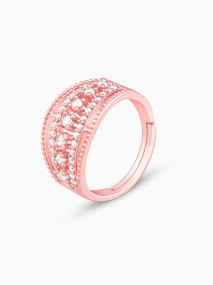 Rose Gold Zirconia Statement Ring