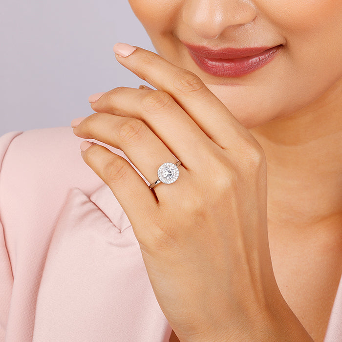 Silver Twilight Zircon Ring