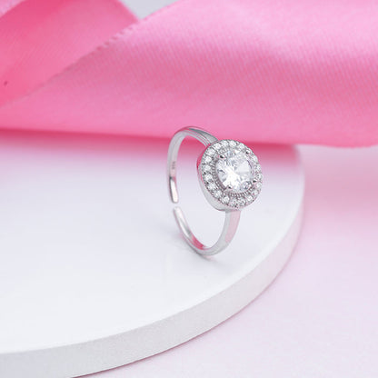 Silver Twilight Zircon Ring