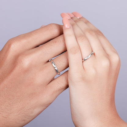 Silver Eternity Couple Band